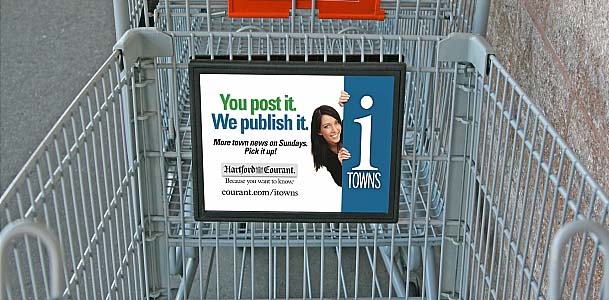 News Paper  Shopping Cart Advertising